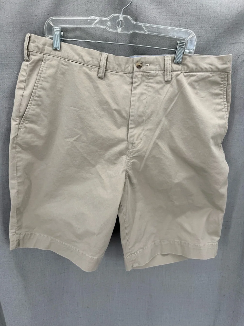 Polo Ralph Lauren Chino Shorts Mens Size 38 Beige Stretch Classic Fit Golf